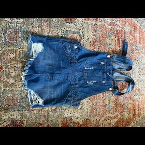 Nastygal Elisa distressed overalls